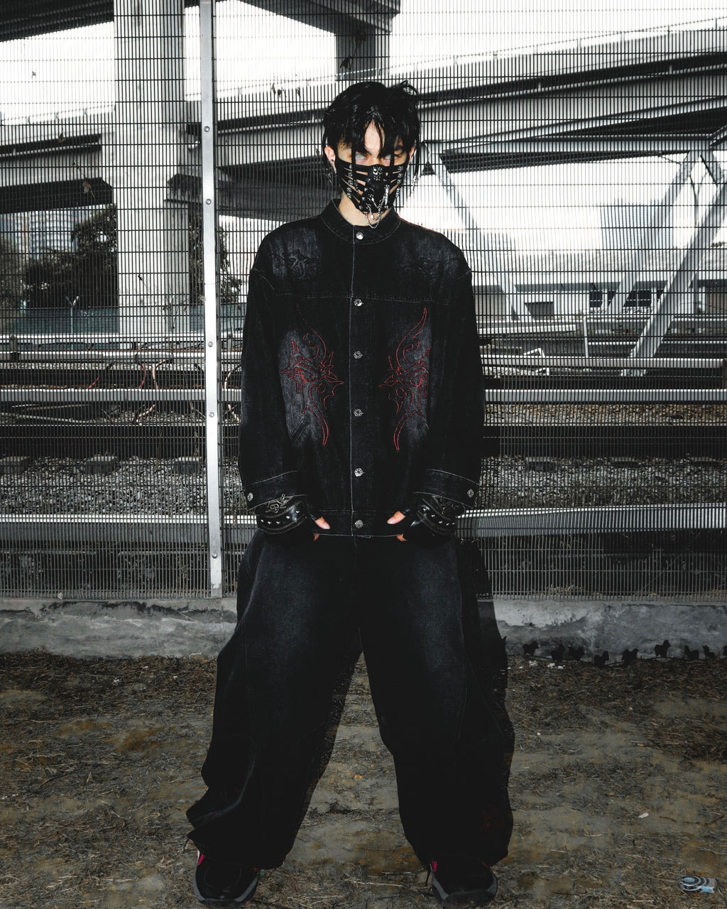Aura Denim Jacket Black