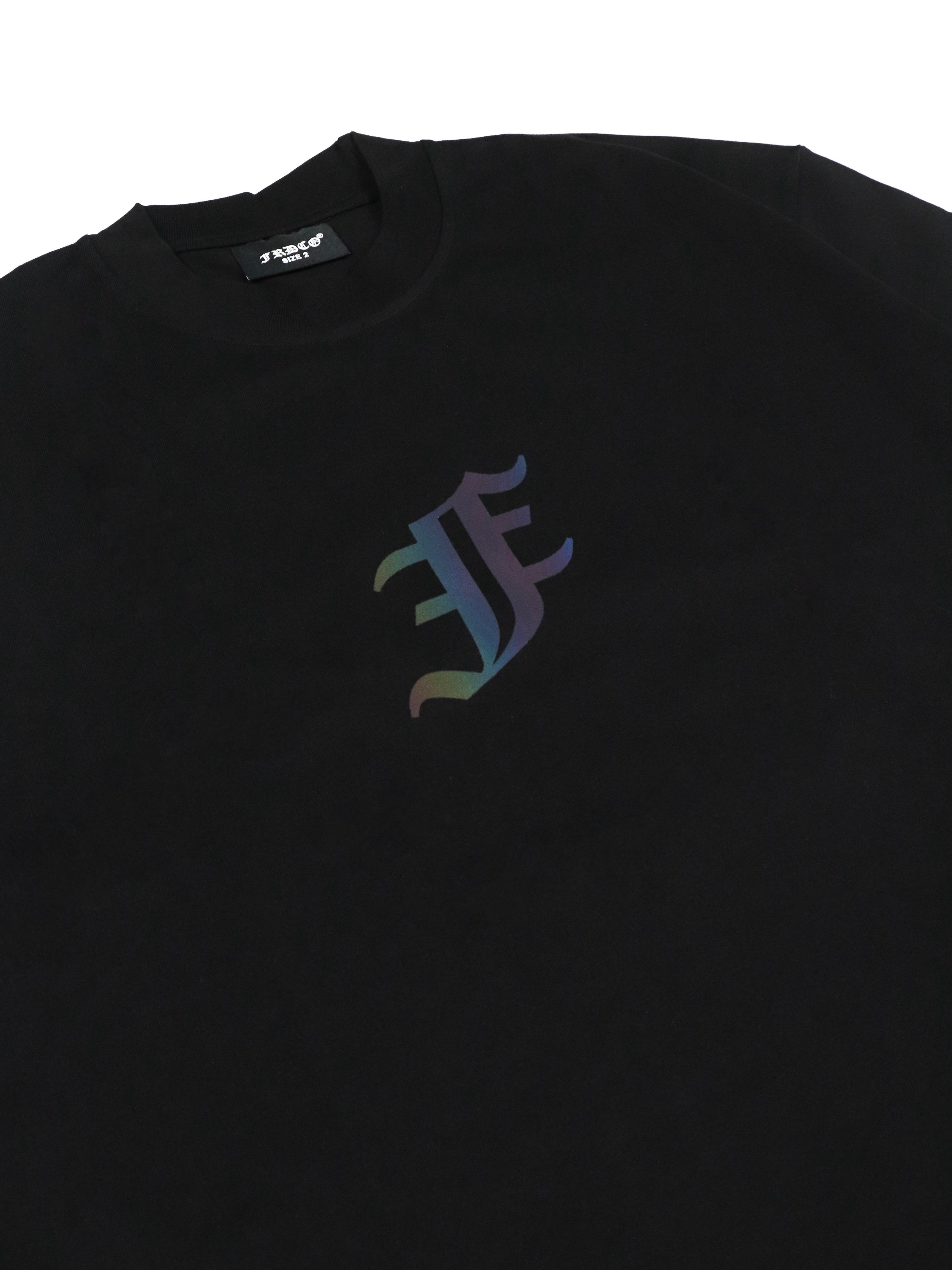 Rainbow Reflective Dragon Aura Tee Black