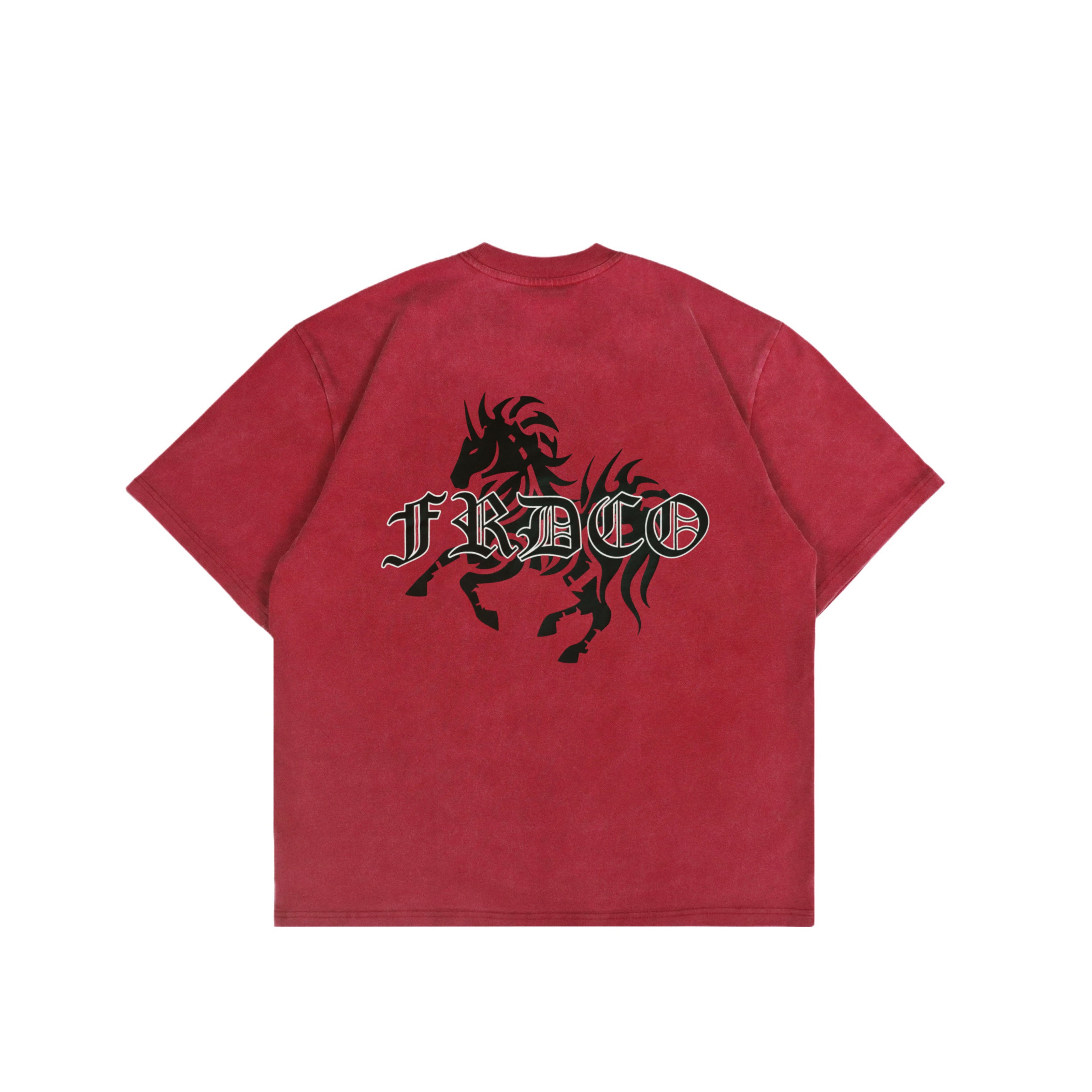 Horse EMP Washed Tee Red