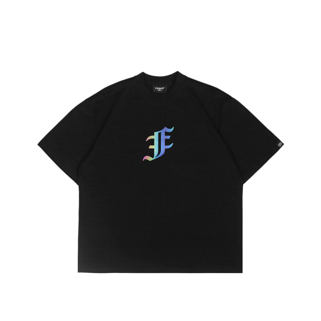 Rainbow Reflective Dragon Aura Tee Black
