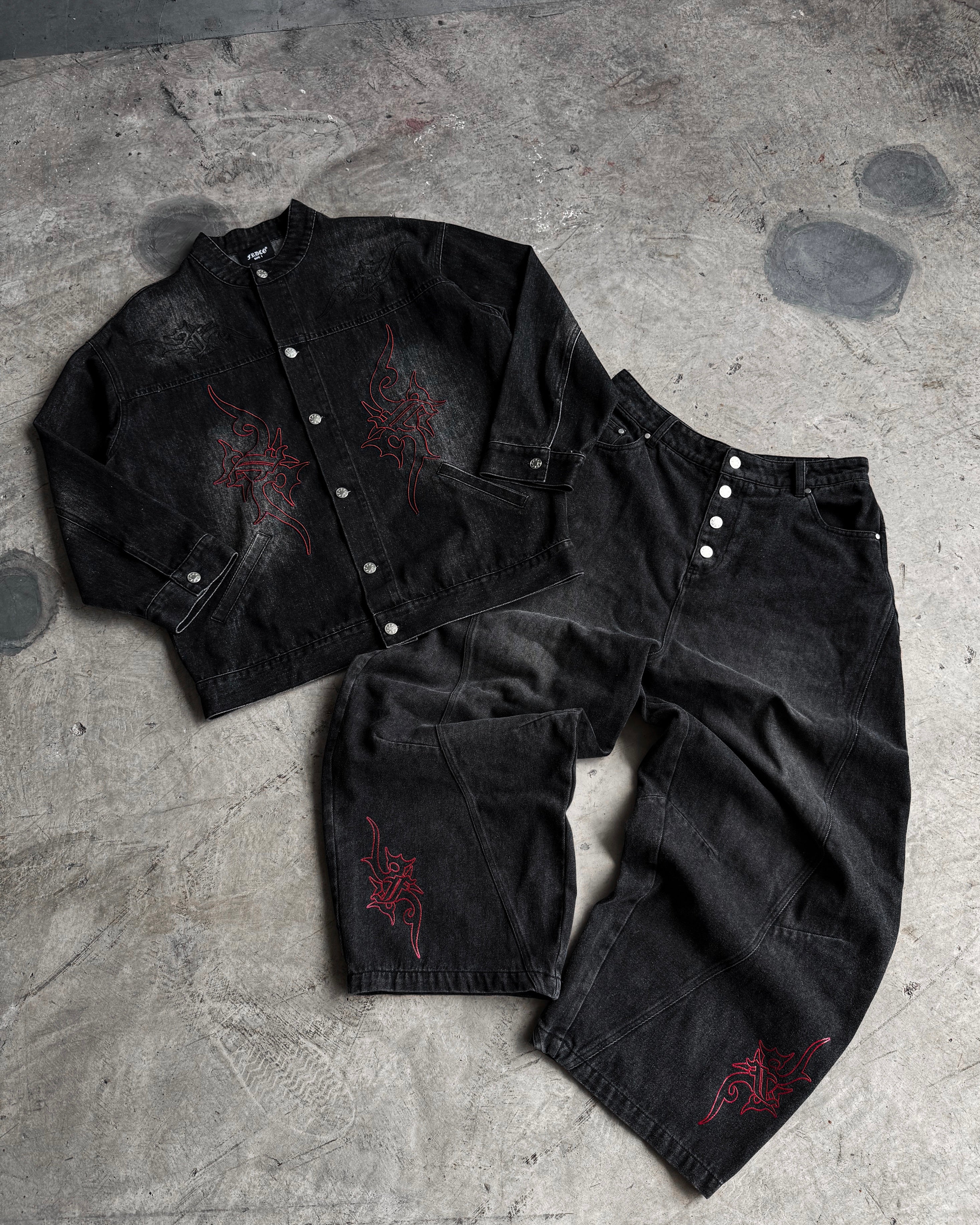Aura Denim Jacket Black