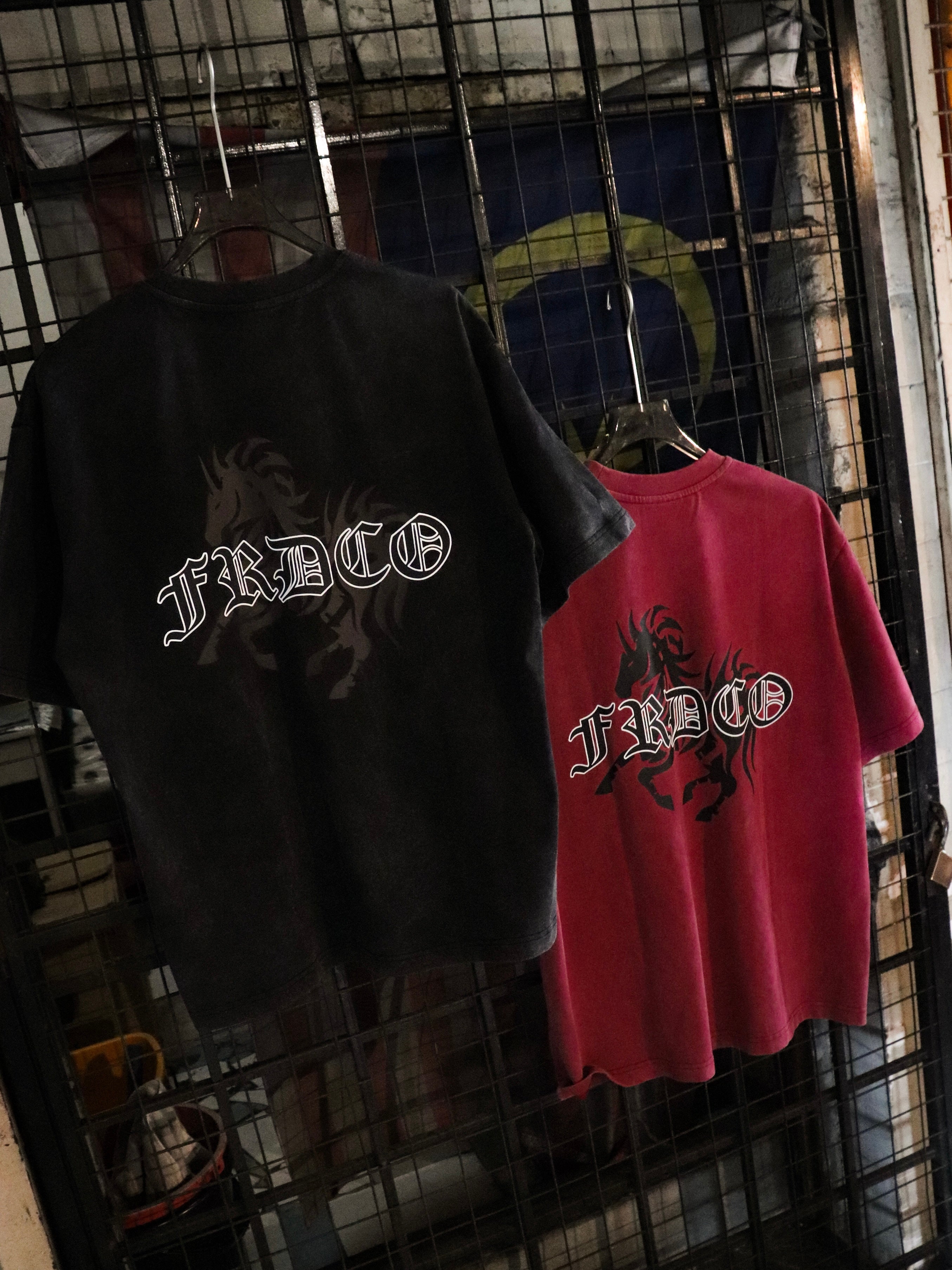 Horse EMP Washed Tee Red