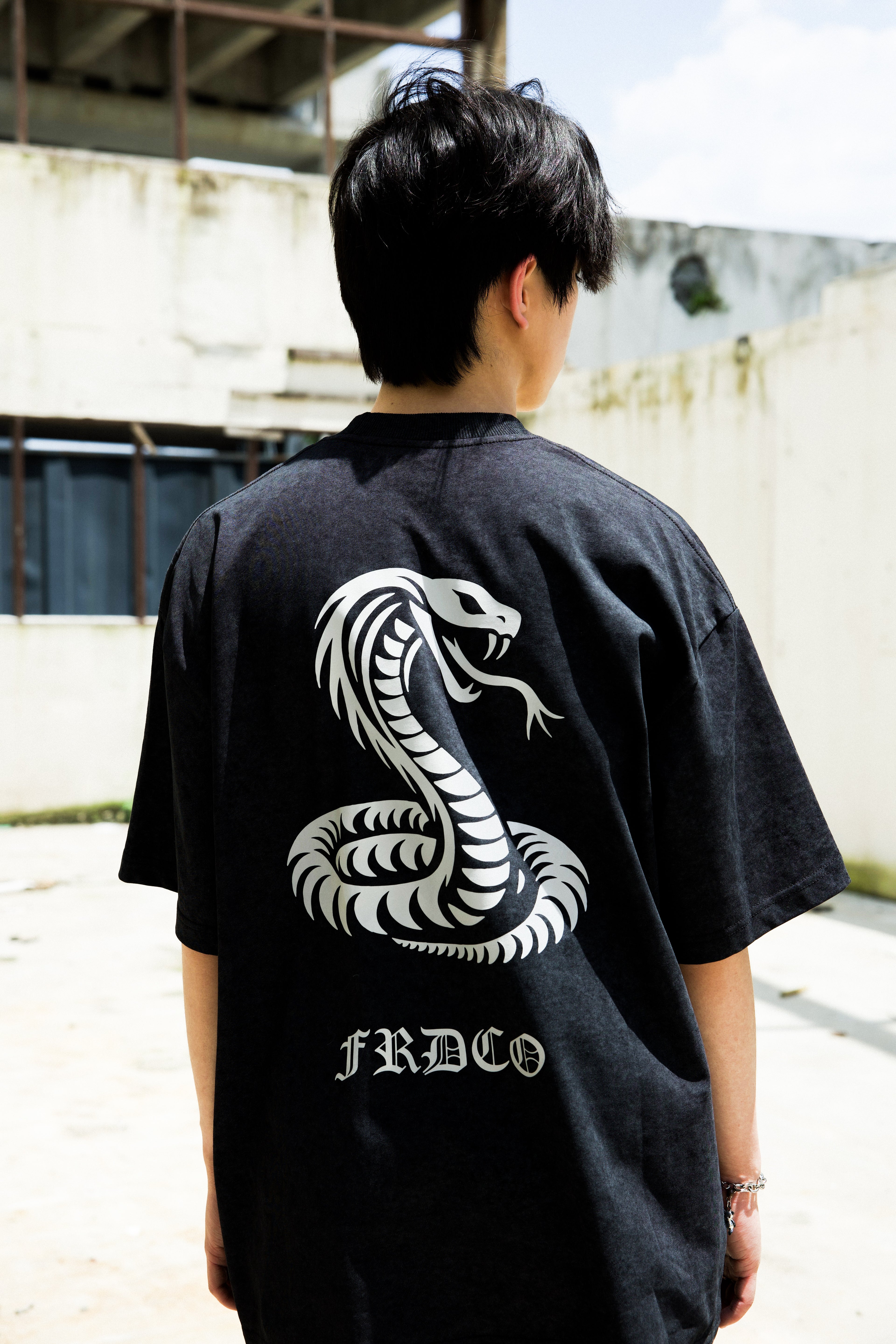 3M Reflective Snake Washed Tee Black
