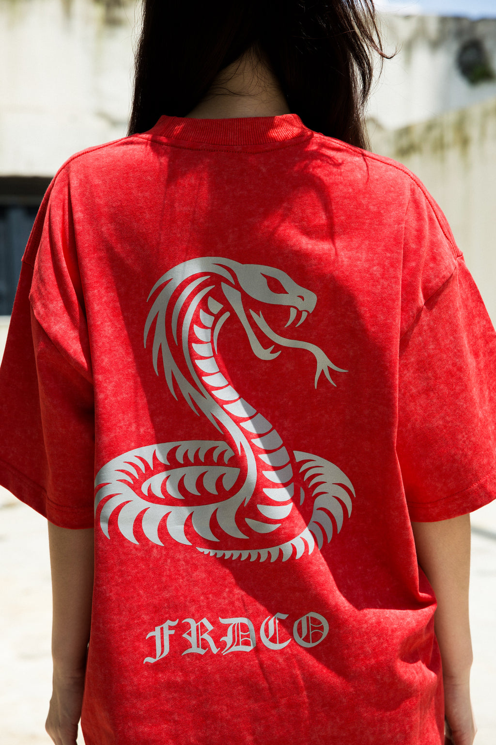 3M Reflective Snake Washed Tee Red