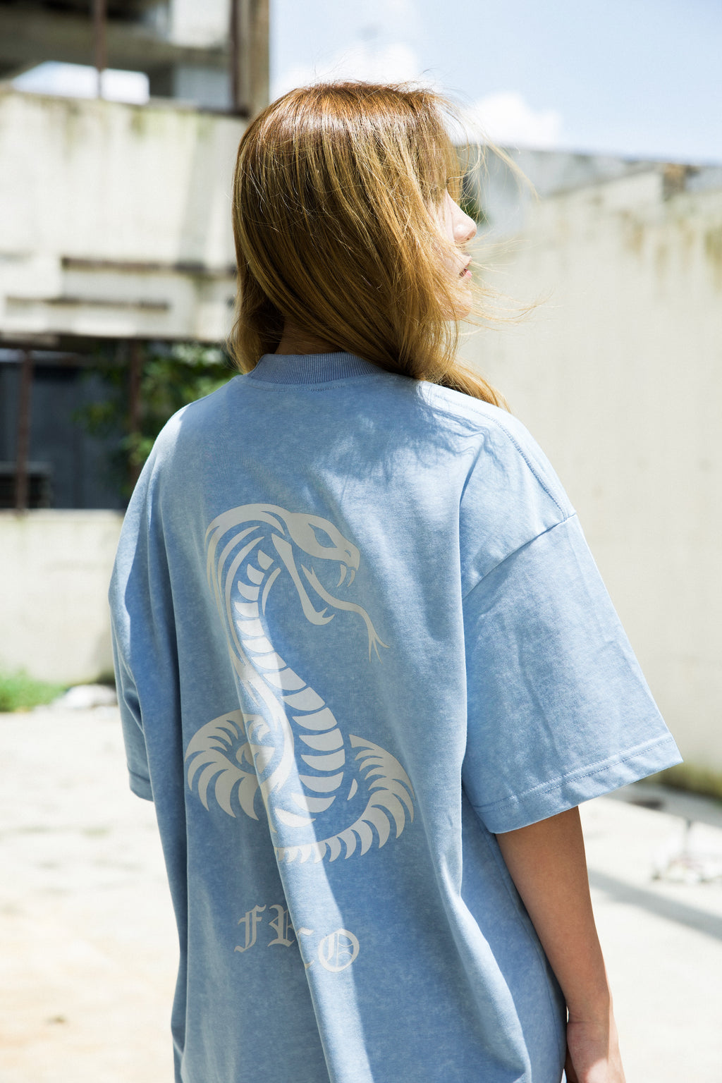 3M Reflective Snake Washed Tee Blue