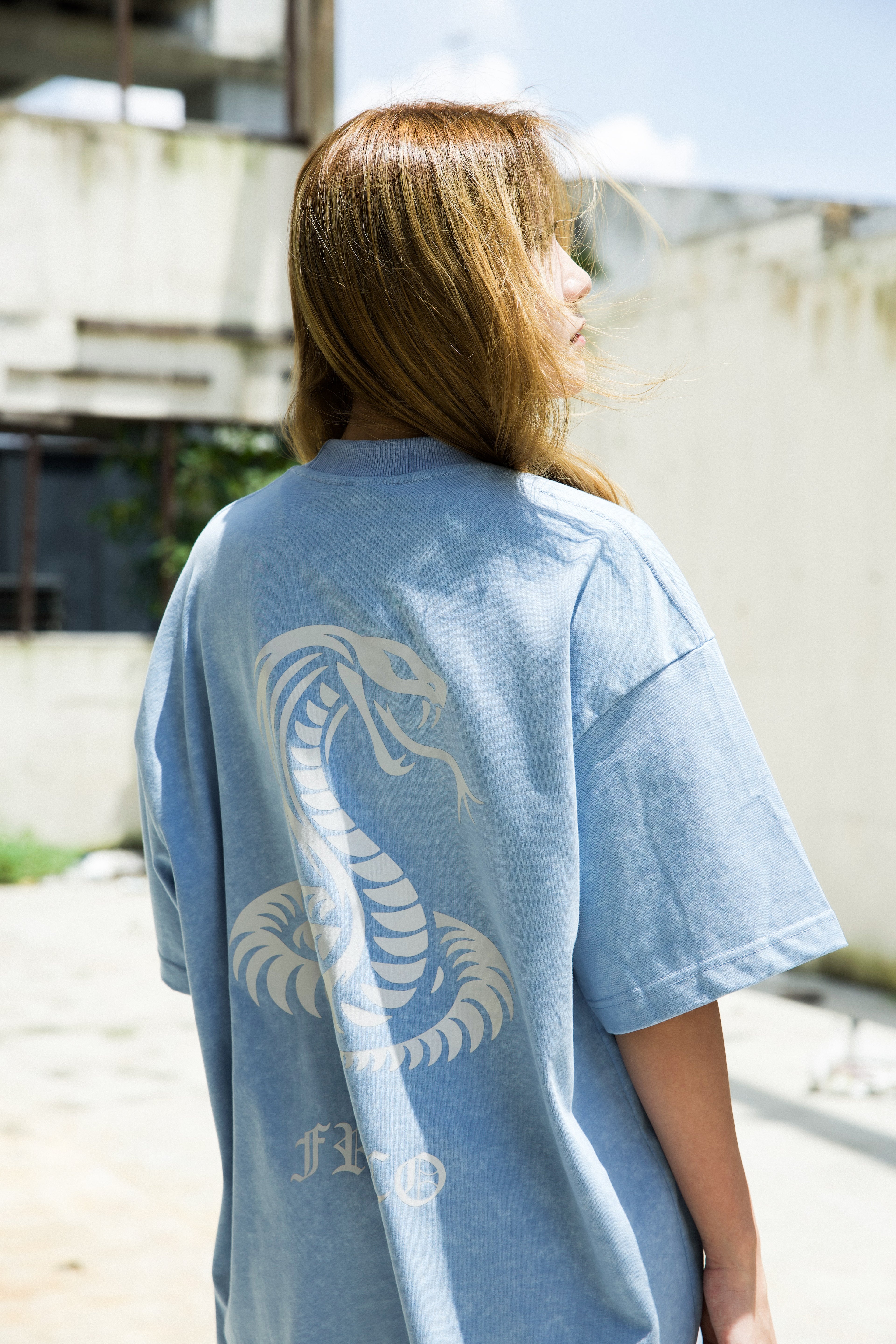 3M Reflective Snake Washed Tee Blue