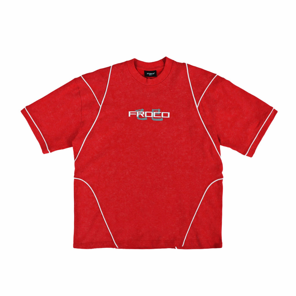 Stoned Snake Bone Washed Tee Red