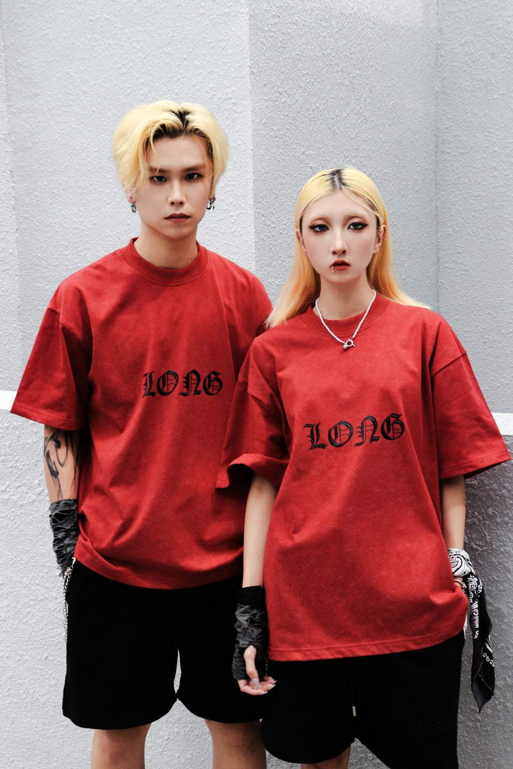 Dark Dragon Stoned Wash Tee Red