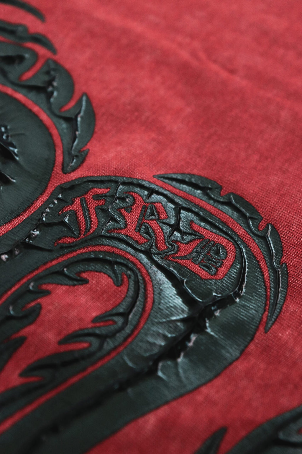 Dark Dragon Stoned Wash Tee Red