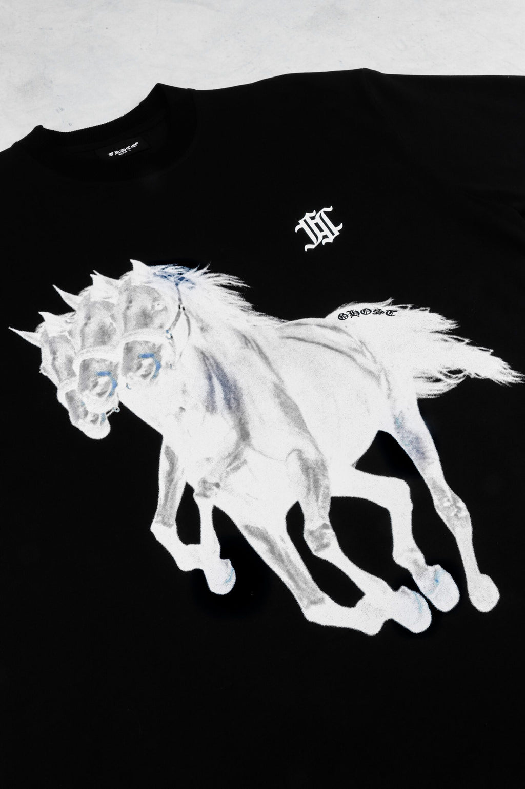 Ghost Horse Logo Tee Black