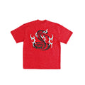 Razer Embossed Snake Washed Tee Red