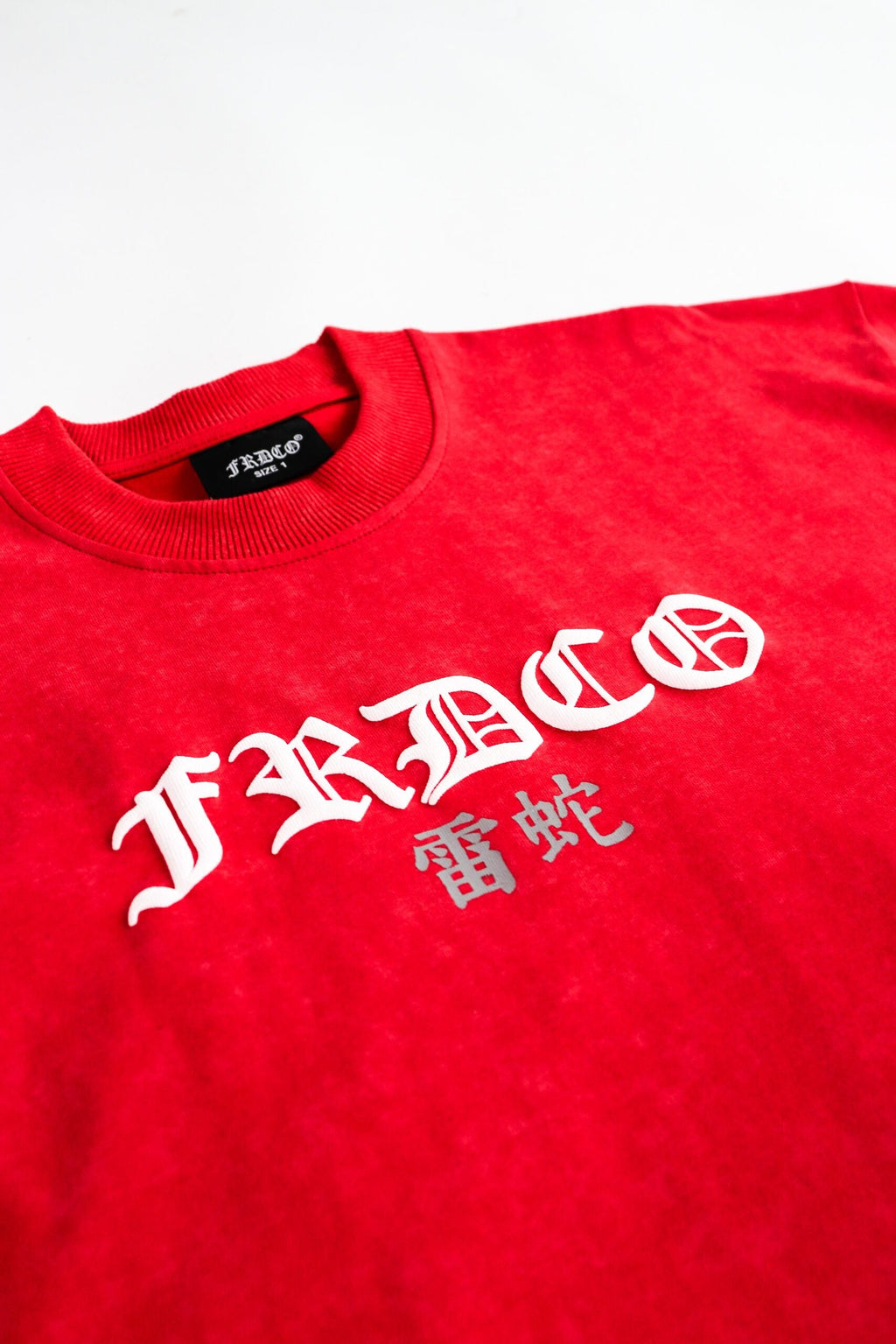Razer Embossed Snake Washed Tee Red