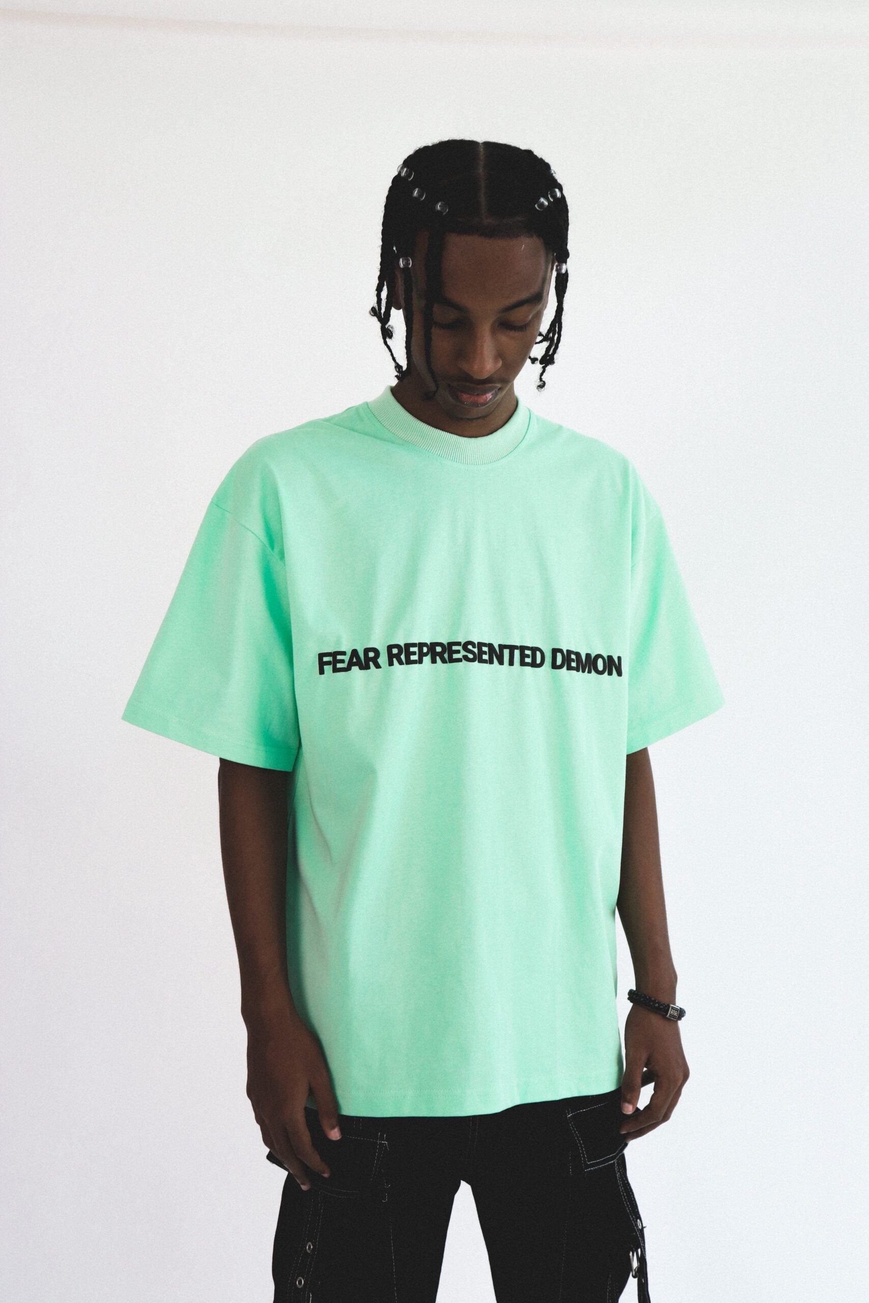 SS24 Embossed Logo Tee Cyan