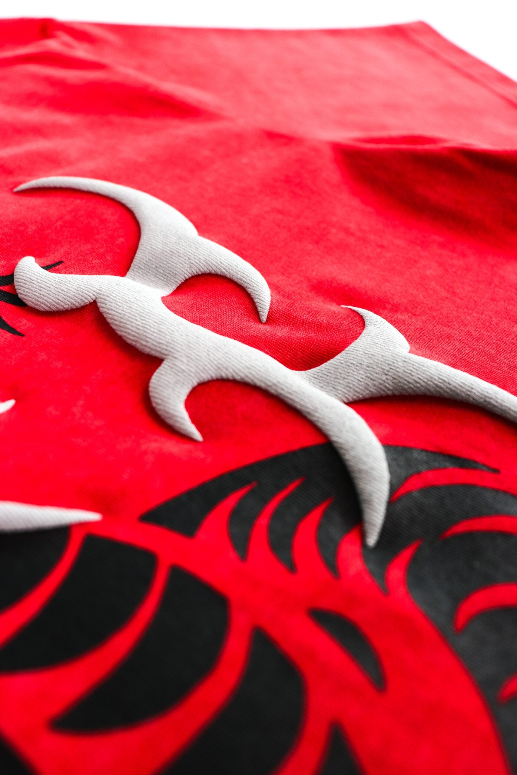 Razer Embossed Snake Washed Tee Red