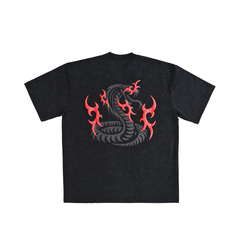 Razer Embossed Snake Washed Tee Black
