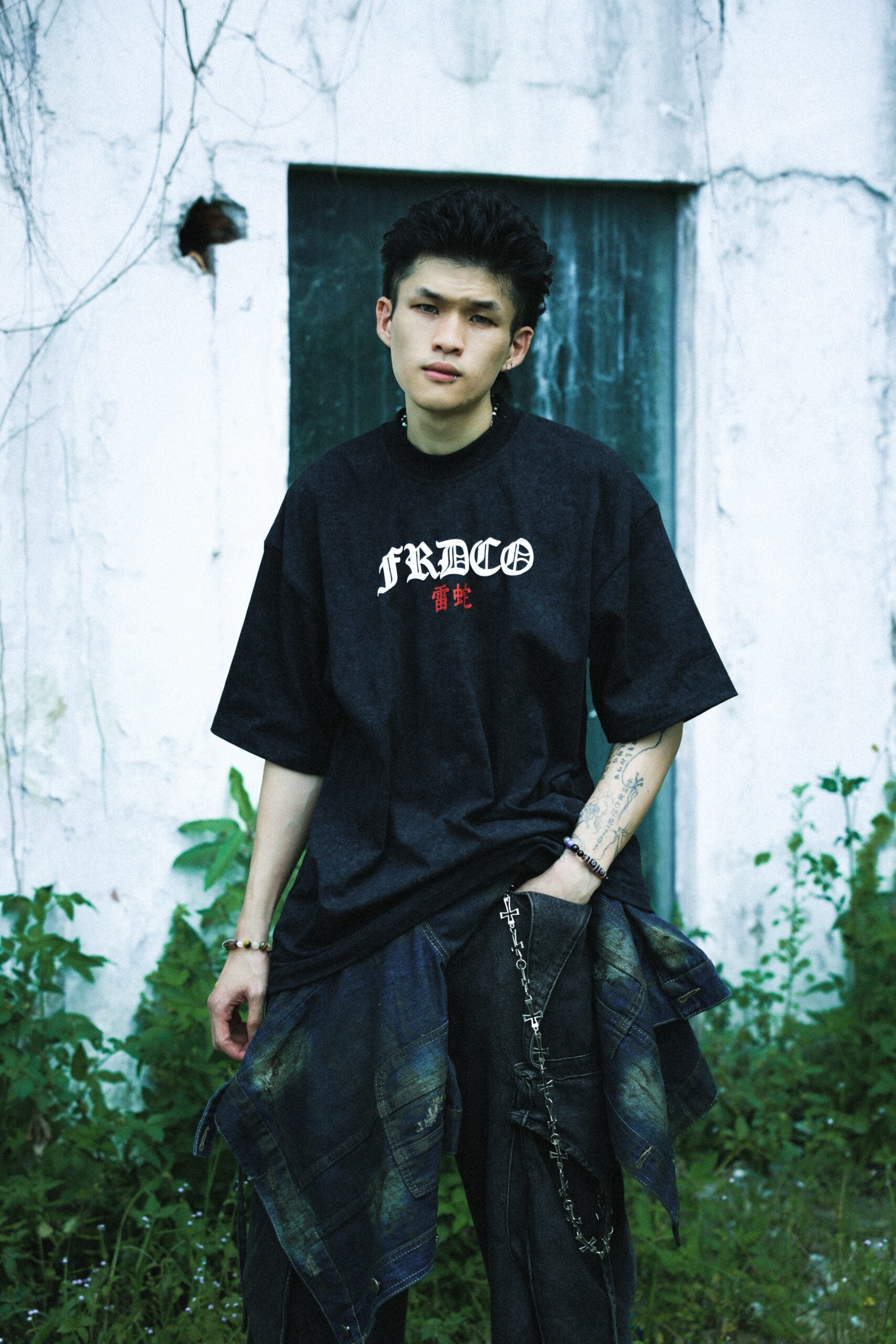 Razer Embossed Snake Washed Tee Black