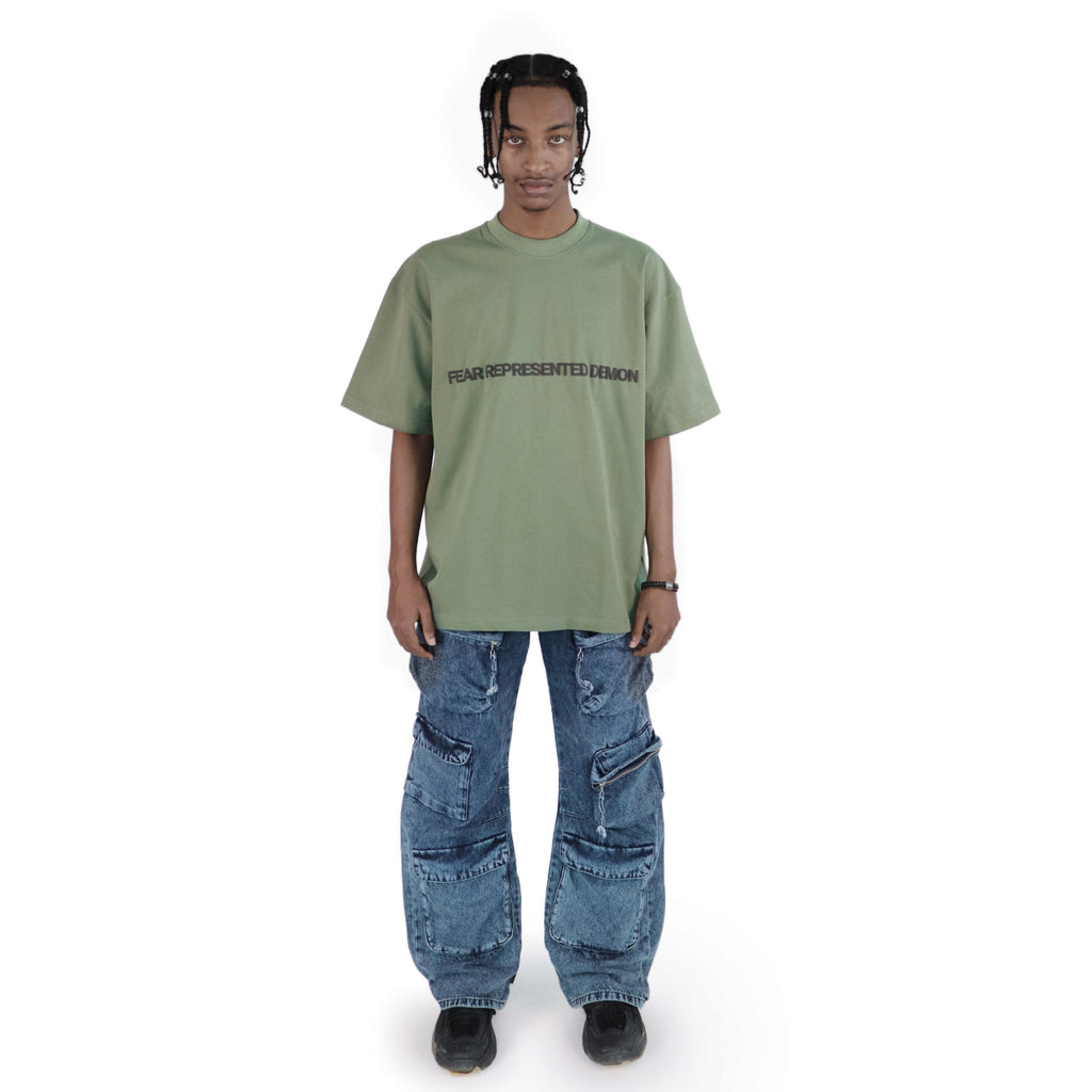 SS24 Embossed Logo Tee Army