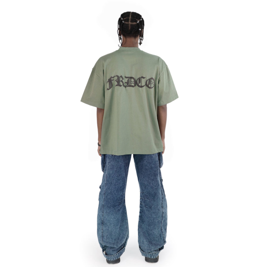 SS24 Embossed Logo Tee Army