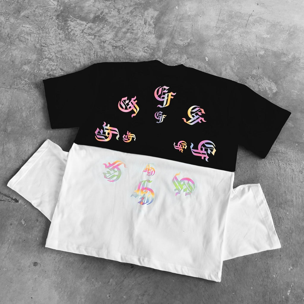 FRDCO x ETREND : EF Rainbow Reflective Tee Black