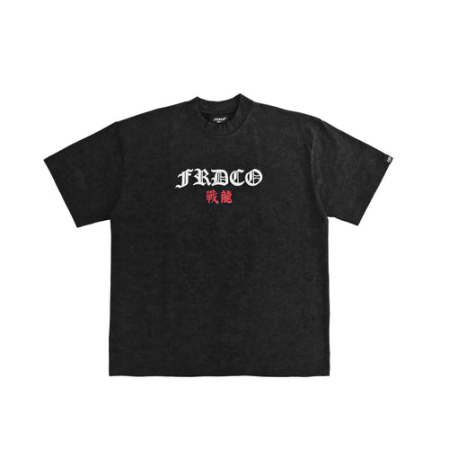 Battle Dragon Washed Tee Black