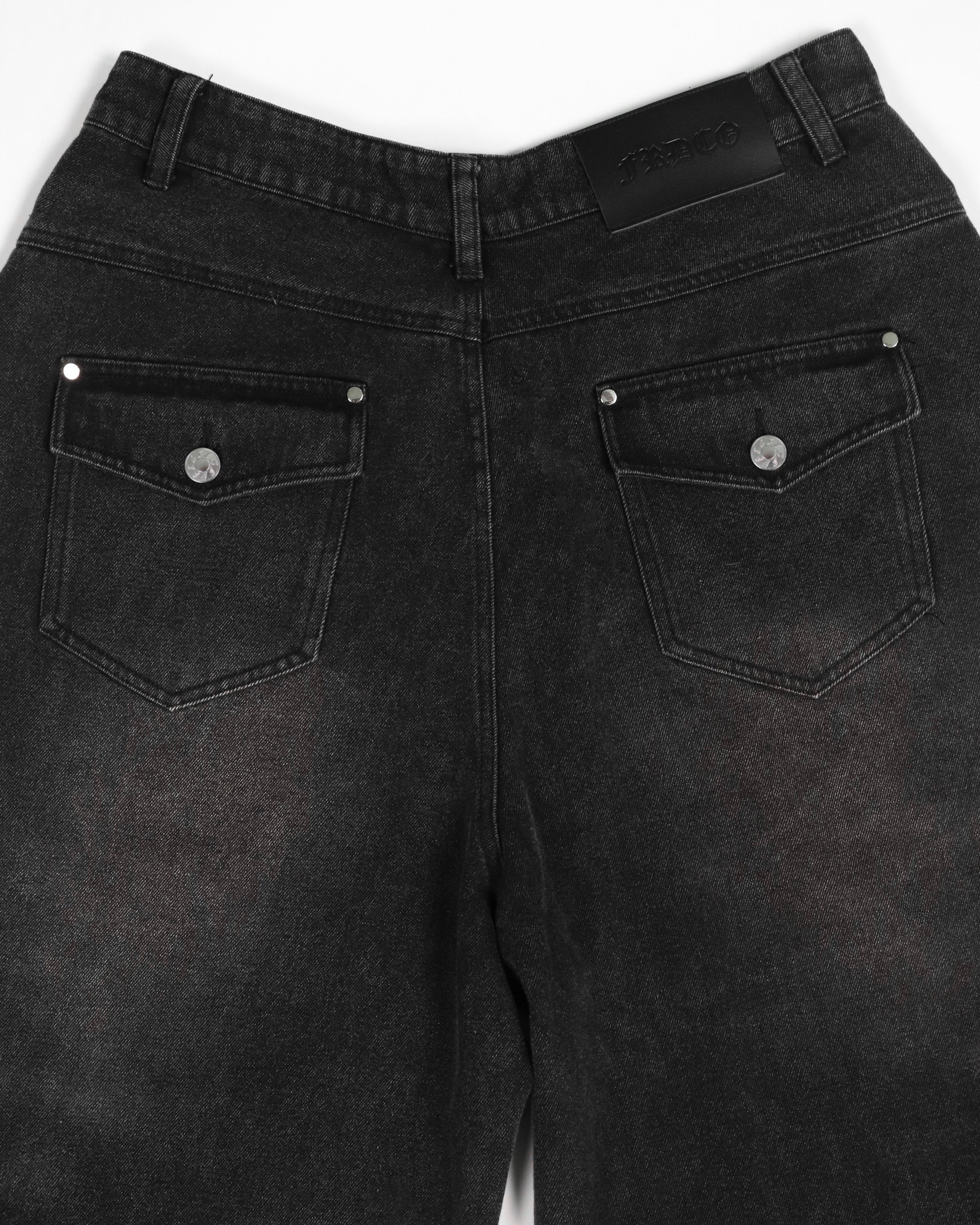 Aura Curved Jeans Black