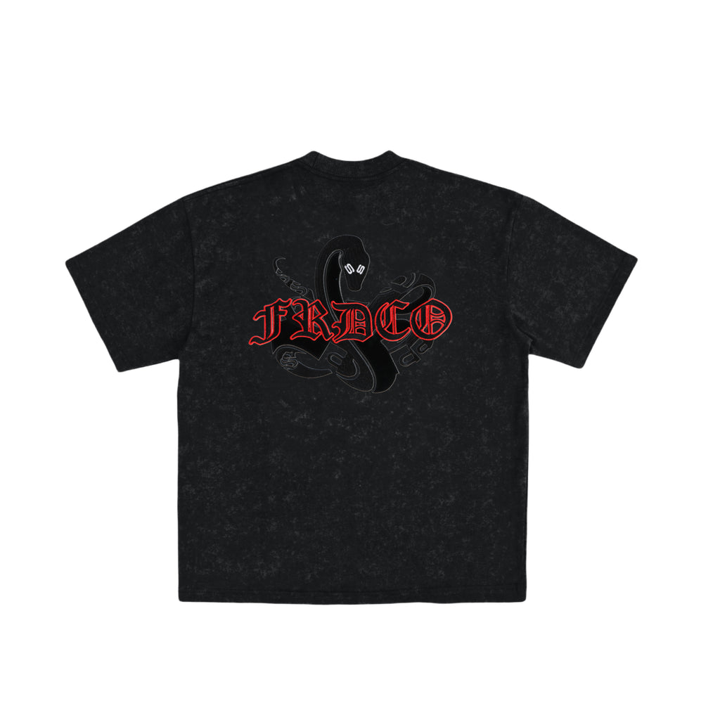Triple S : Embroidery Snake Tee Black