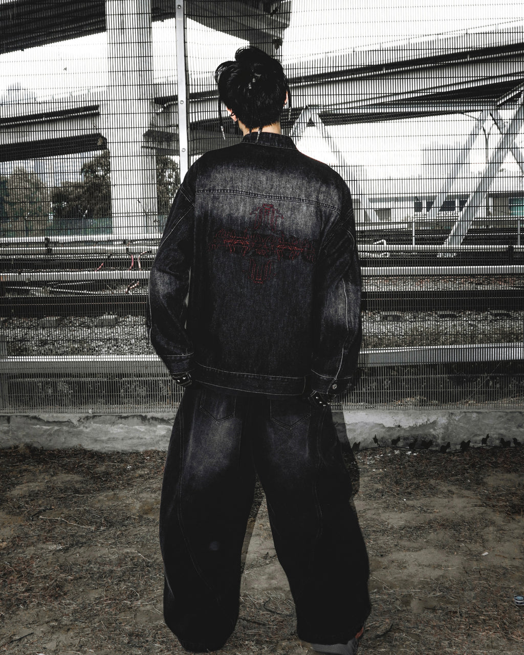 Aura Denim Jacket Black