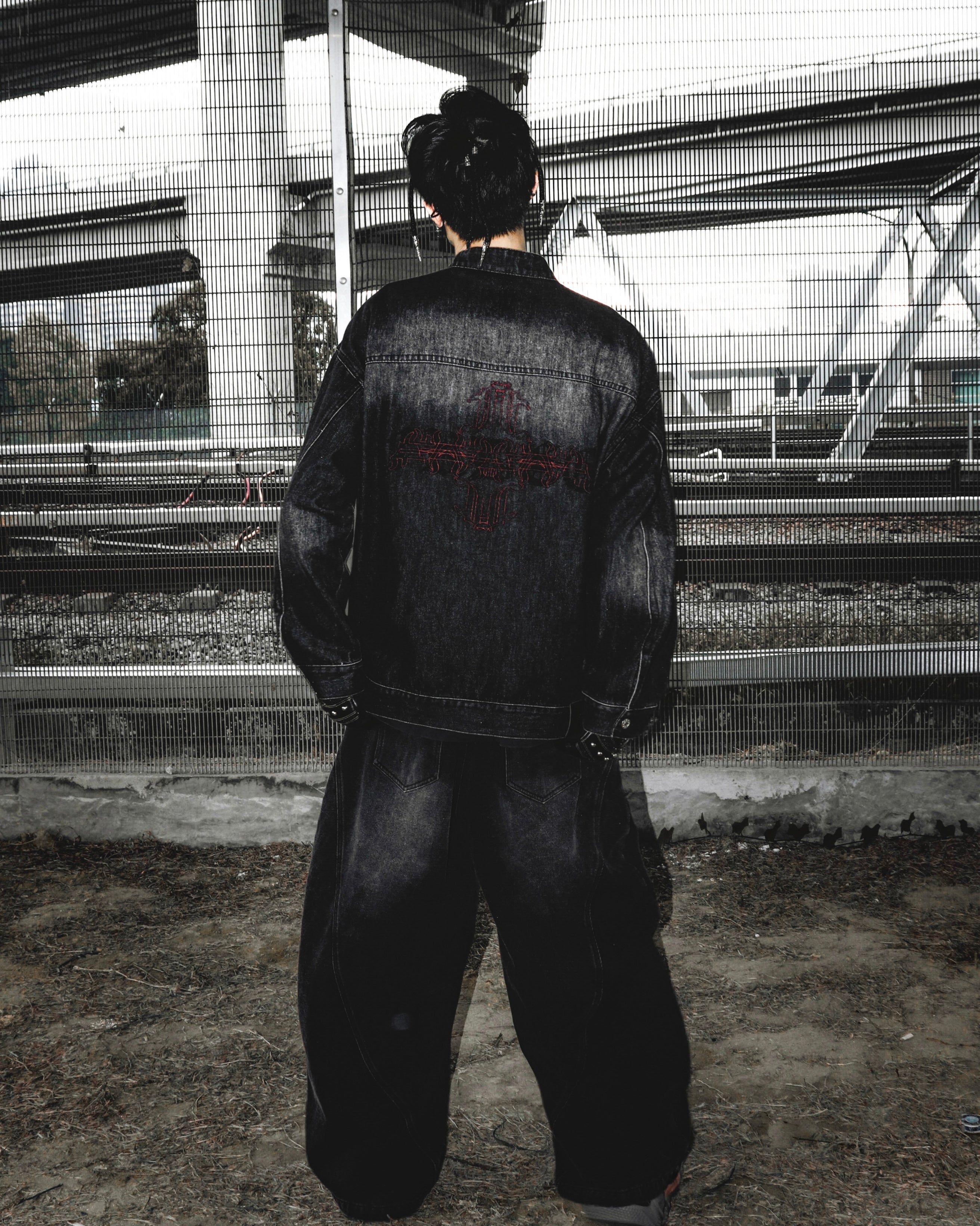 Aura Denim Jacket Black