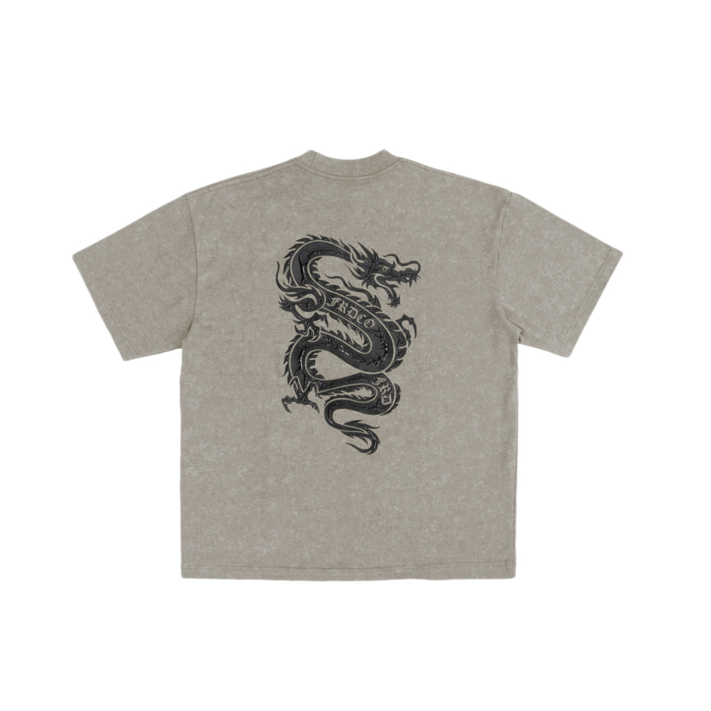 Dark Dragon Stoned Wash Tee Khaki