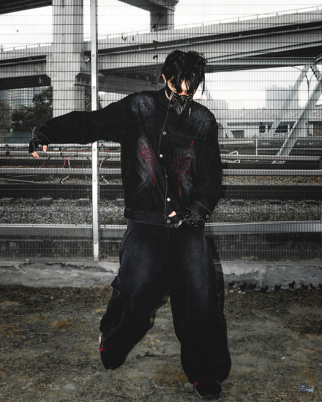 Aura Denim Jacket Black