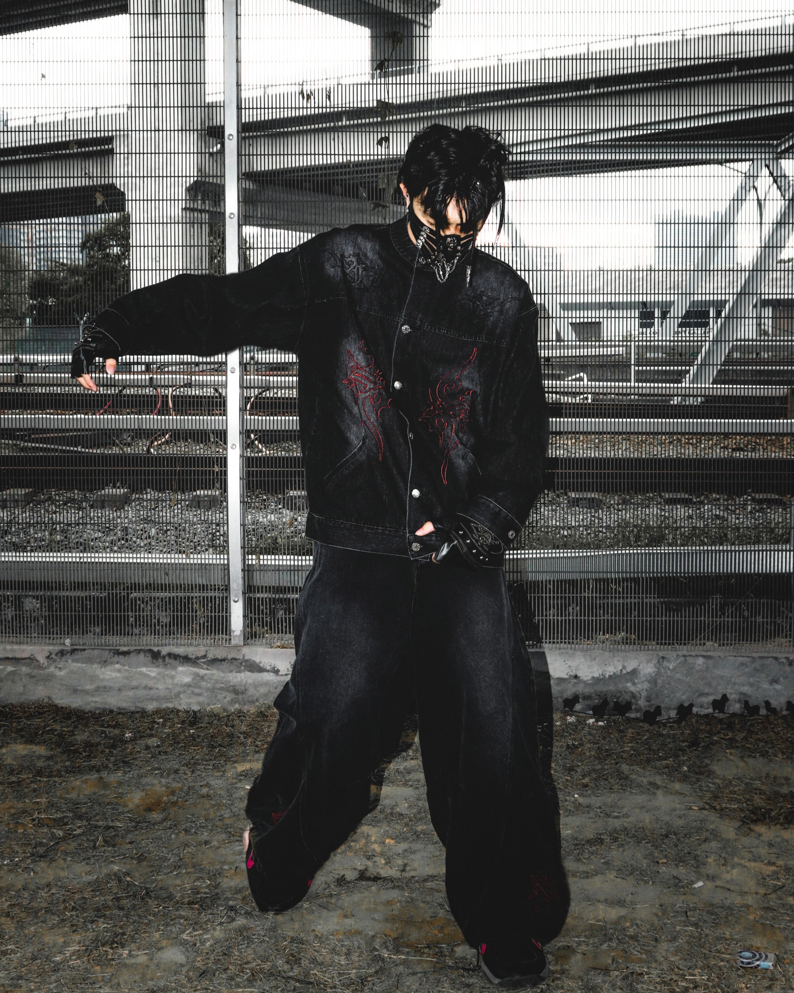 Aura Denim Jacket Black