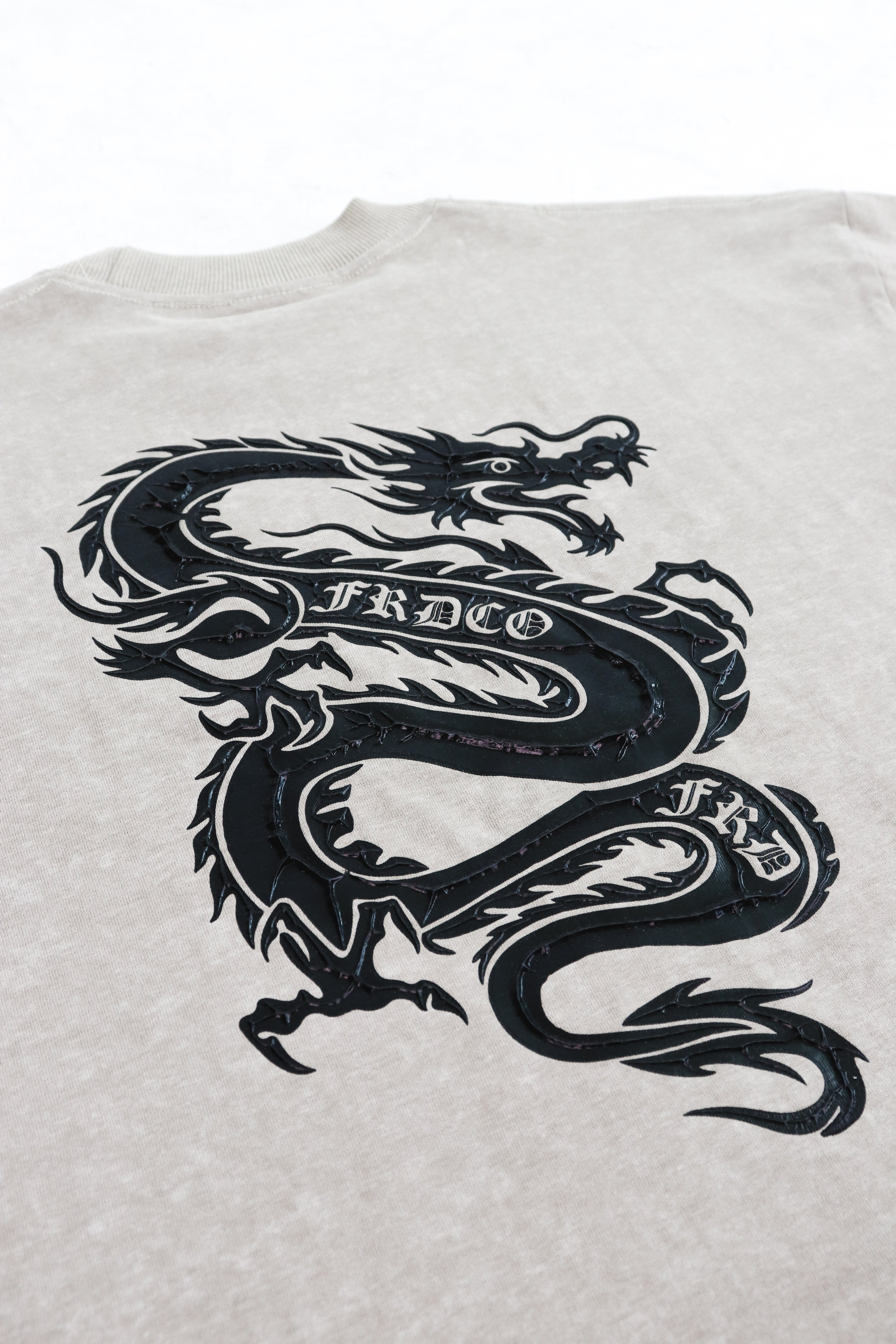 Dark Dragon Stoned Wash Tee Khaki