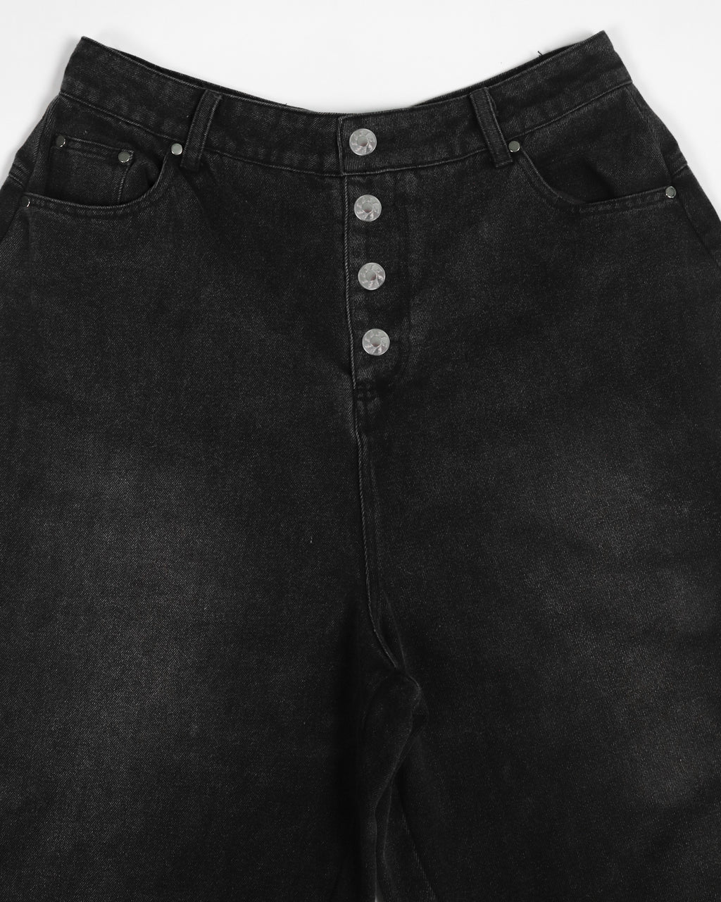 Aura Curved Jeans Black