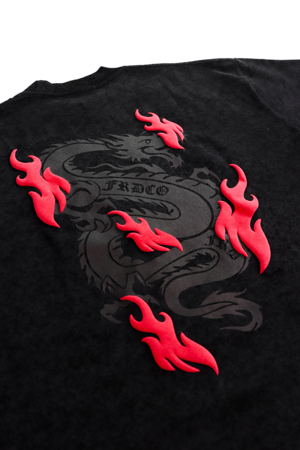 Battle Dragon Washed Tee Black