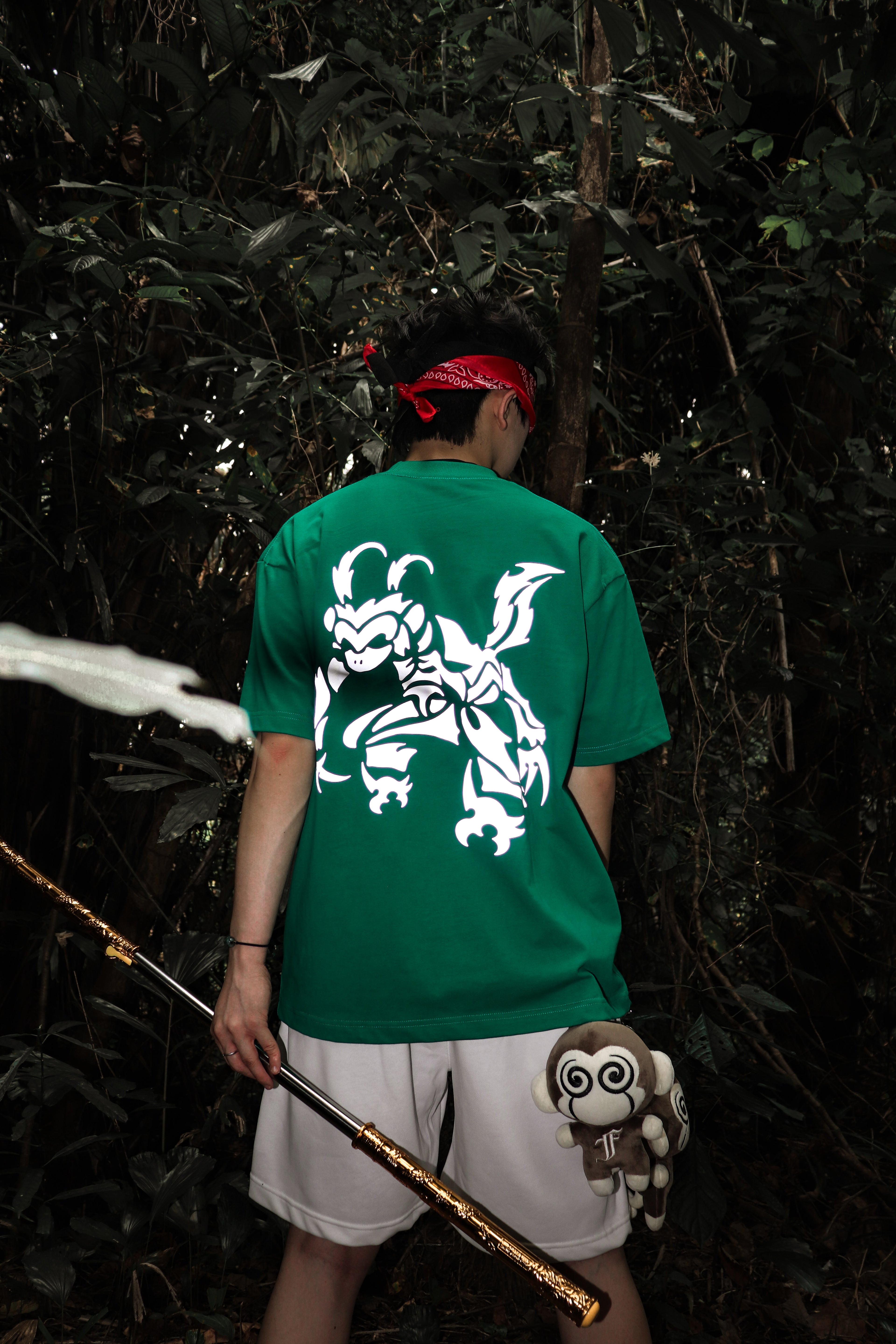 Legend Monkey : 3M Reflective Wukong Tee Green