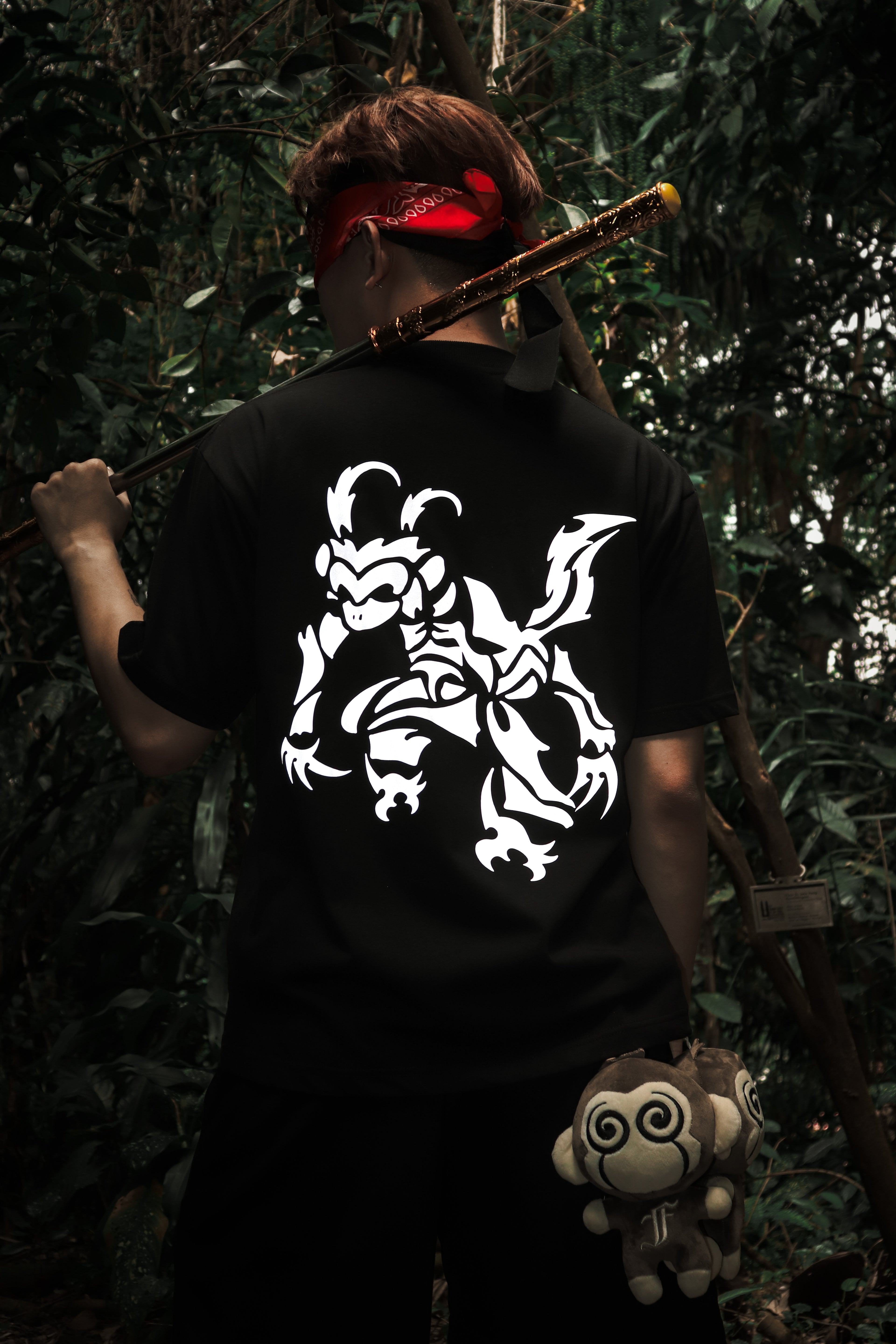 Legend Monkey : 3M Reflective Wukong Tee Black