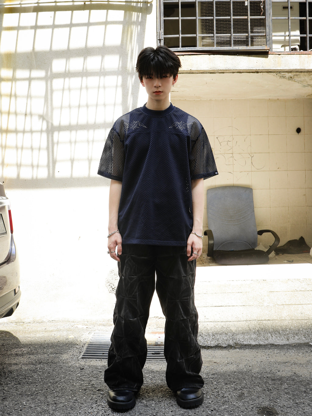 Aura Mesh Tee Navy