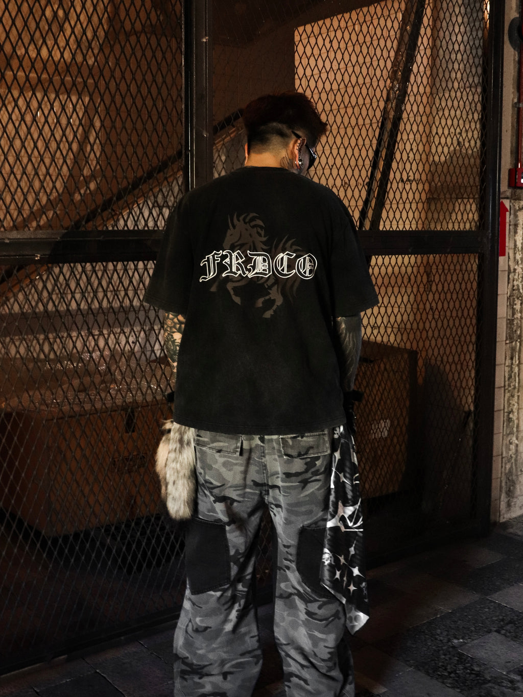 Horse EMP Washed Tee Black