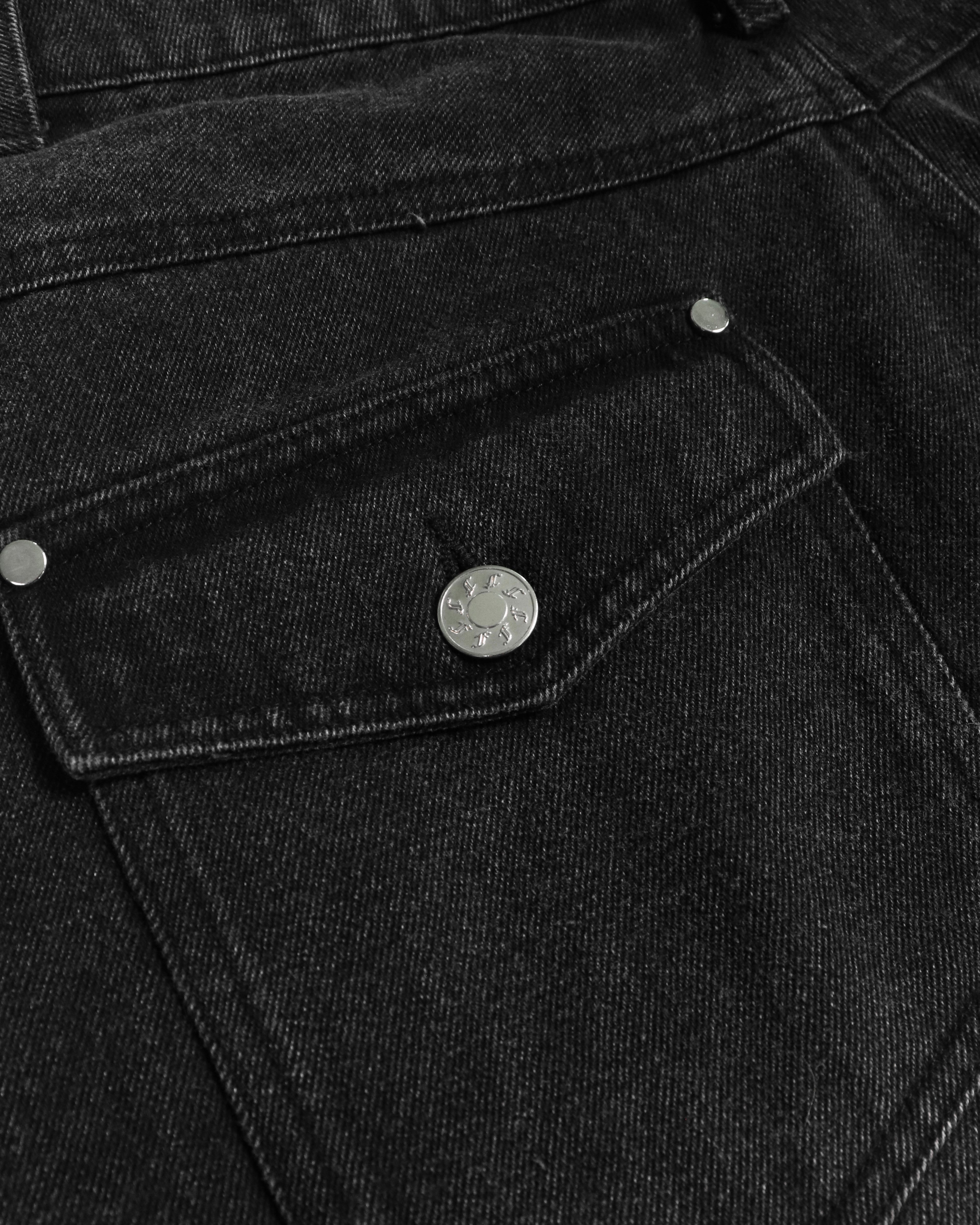 Aura Curved Jeans Black