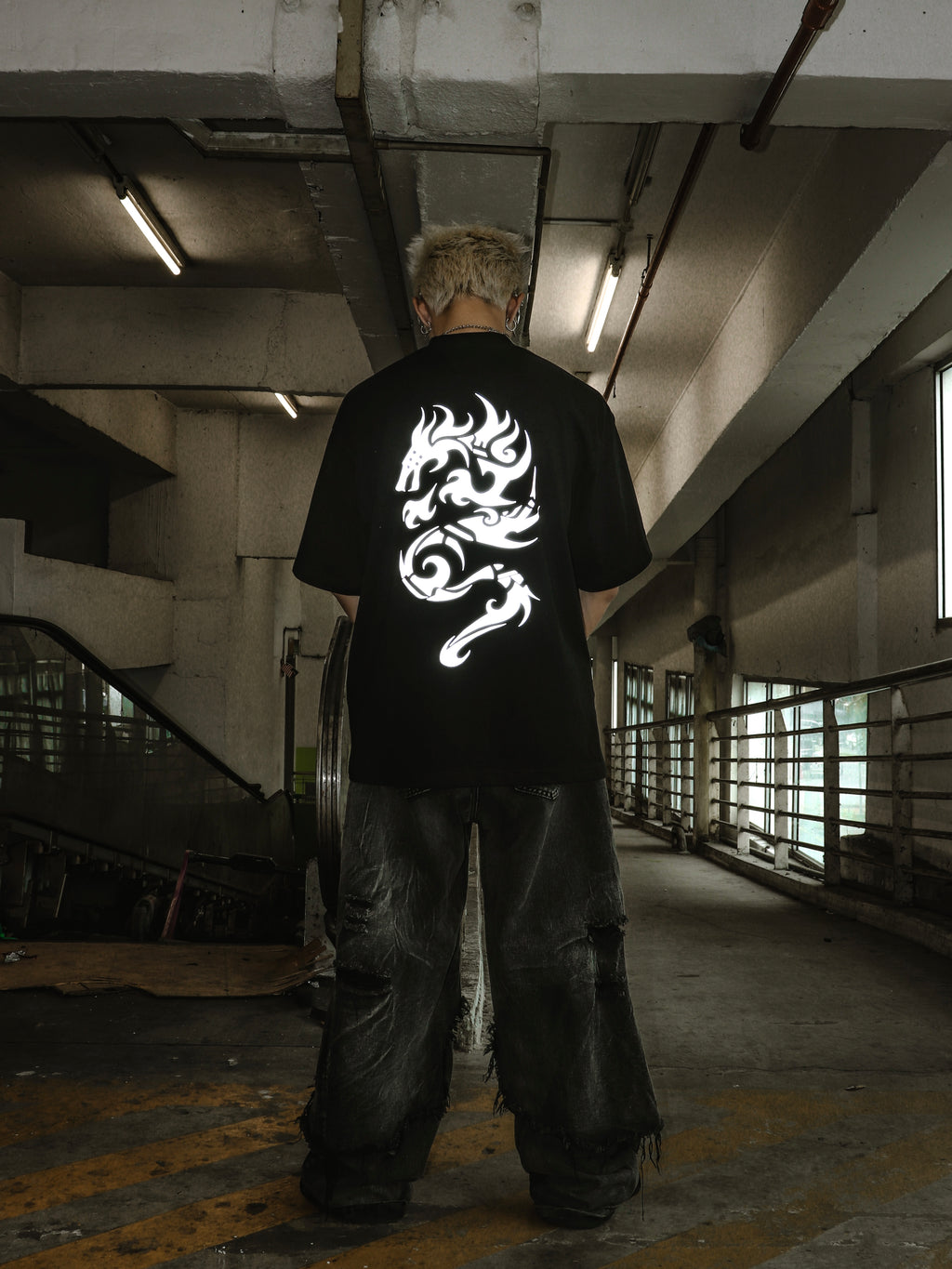 3M Reflective Dragon Aura Tee Black
