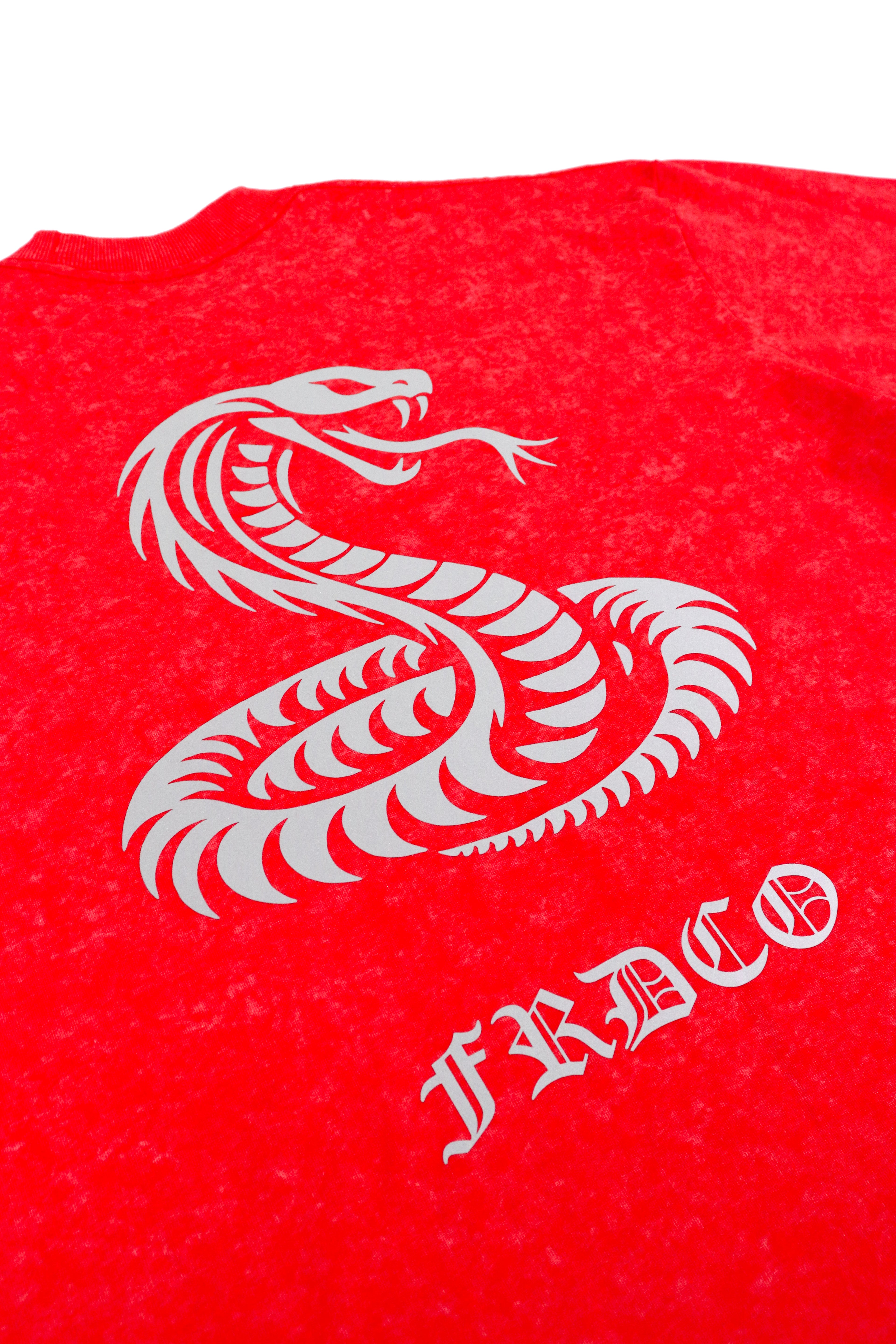3M Reflective Snake Washed Tee Red