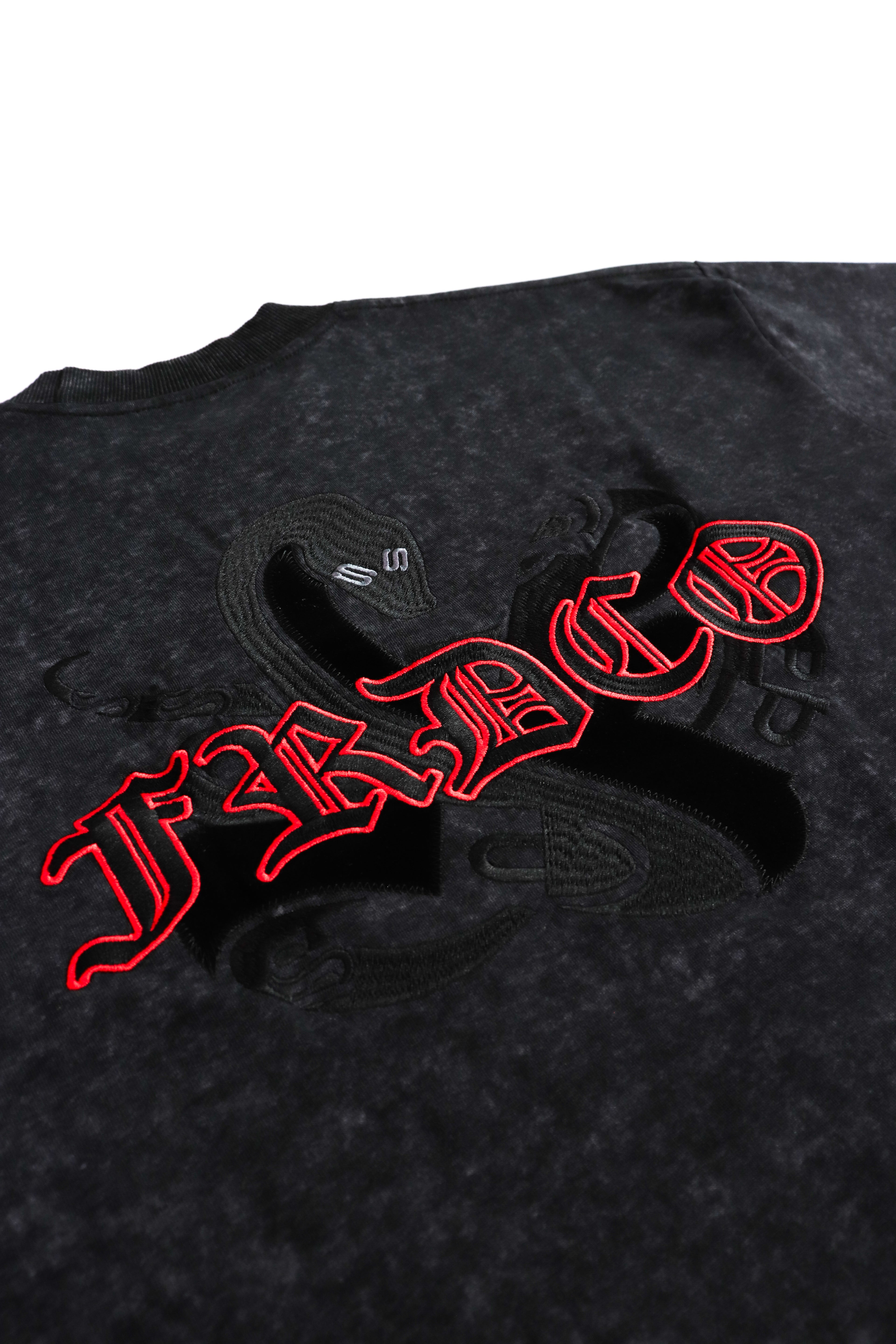 Triple S : Embroidery Snake Tee Black