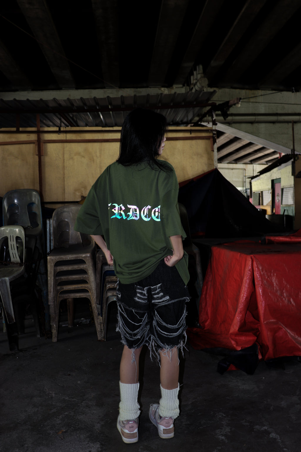 SS25 Rainbow Essential Tee Army