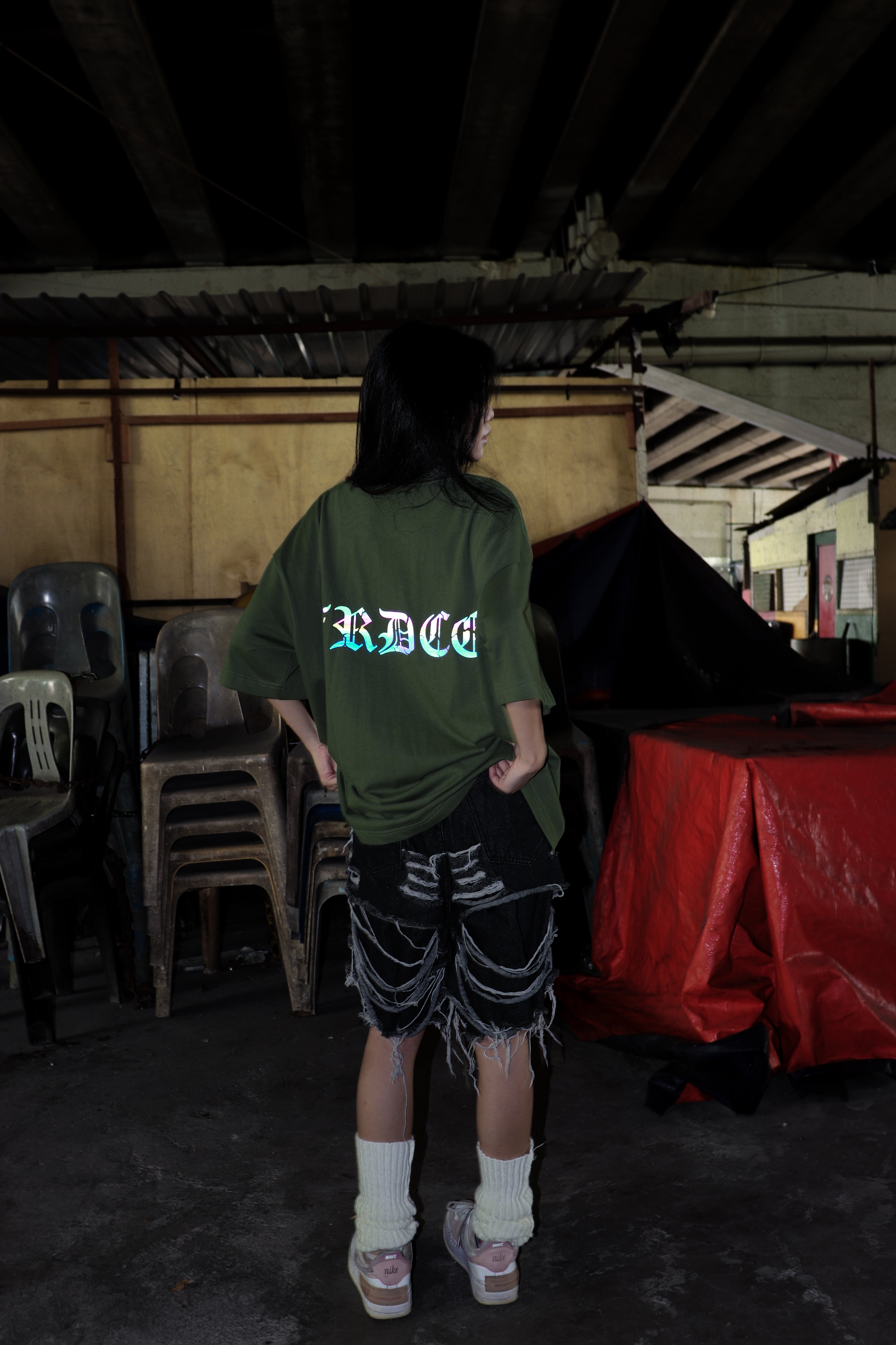 SS25 Rainbow Essential Tee Army