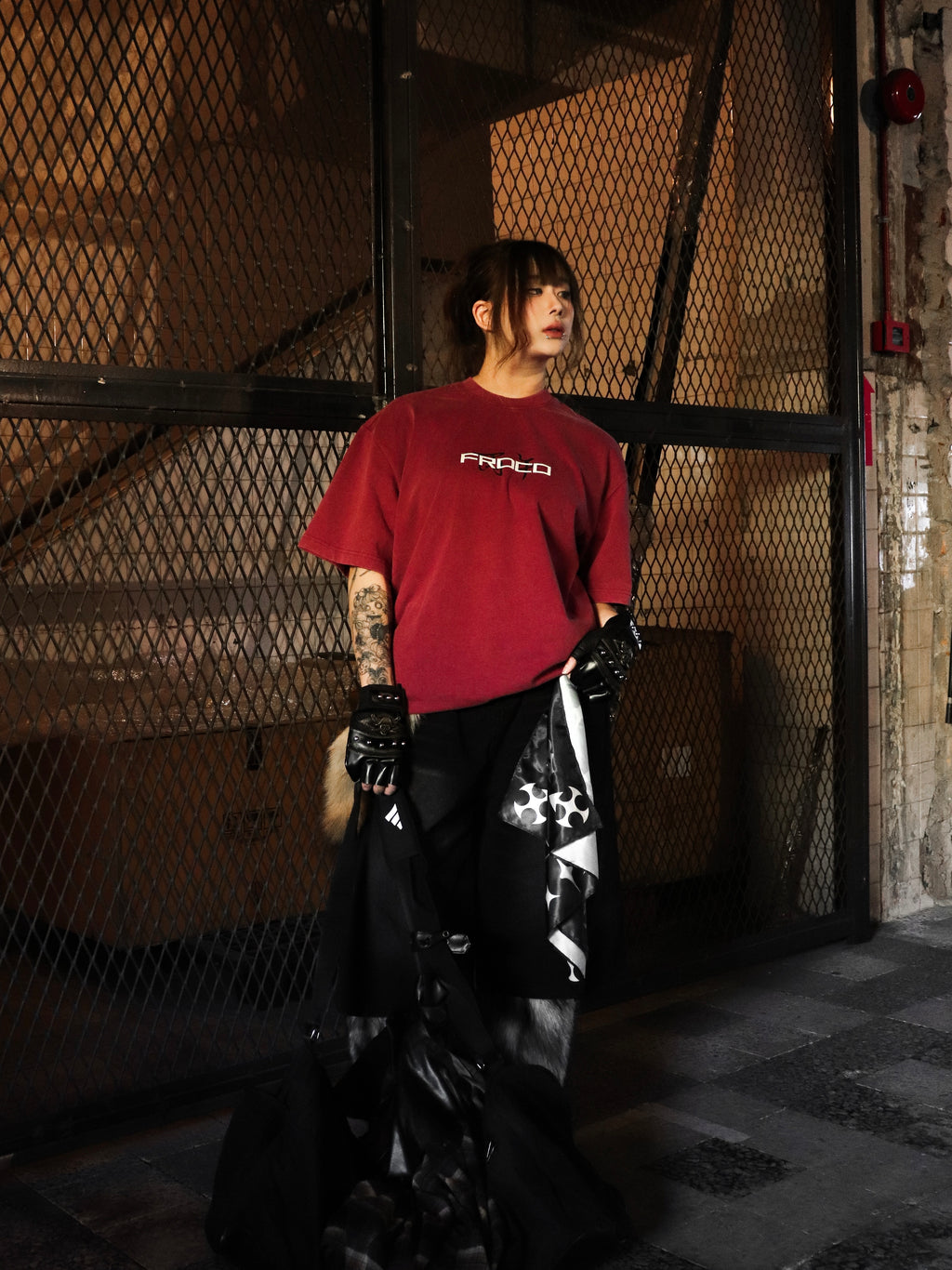 Horse EMP Washed Tee Red