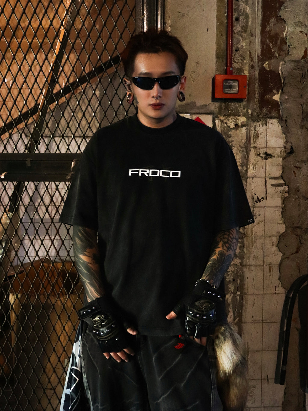 Horse EMP Washed Tee Black