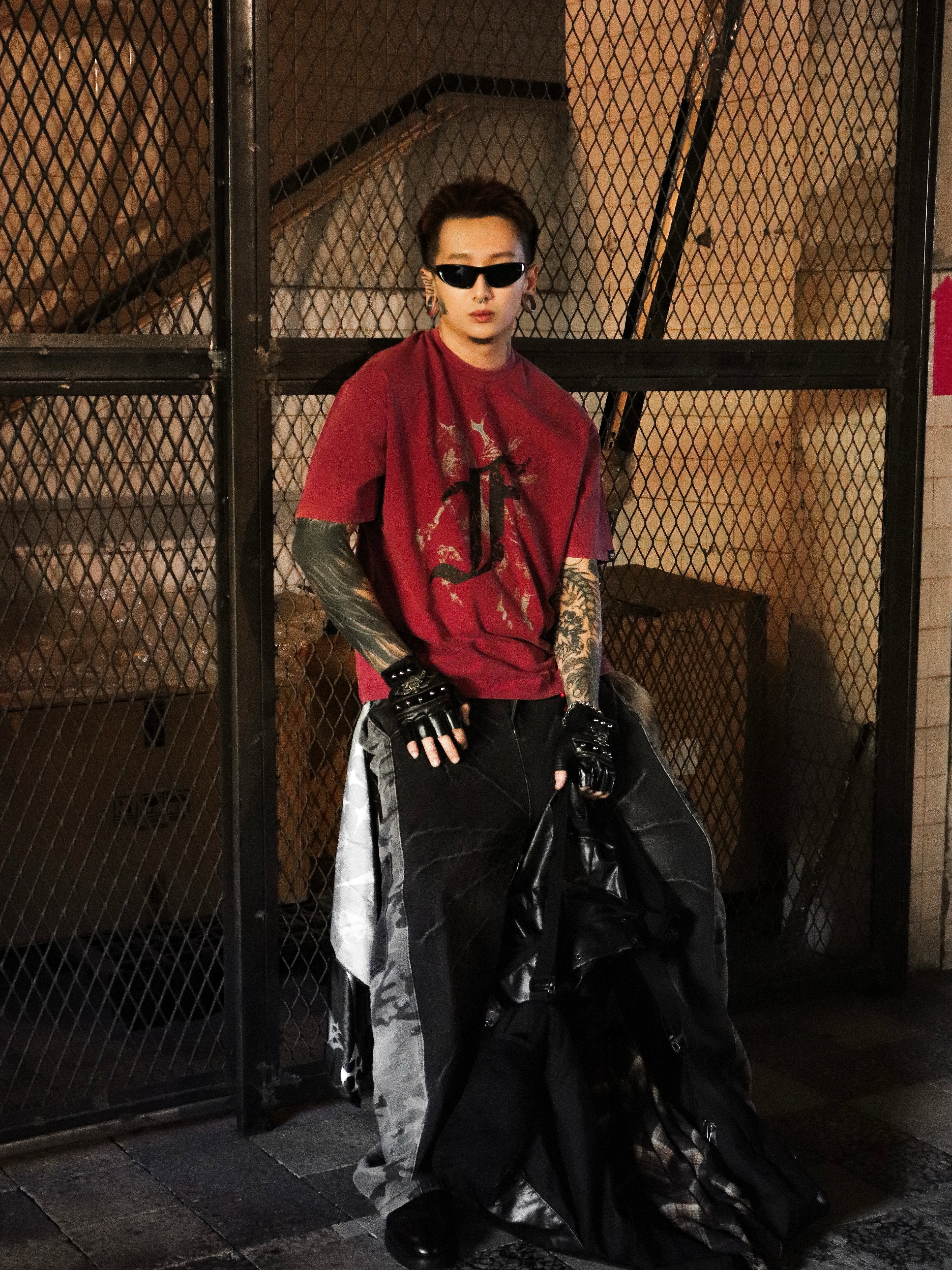 Knight Washed Tee Red