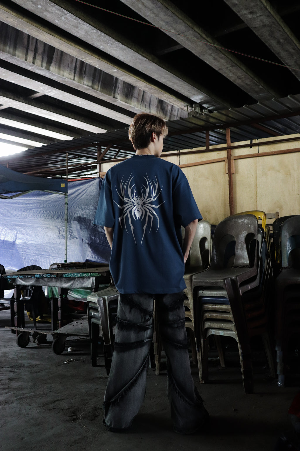 3M Reflective Spider Tee Blue