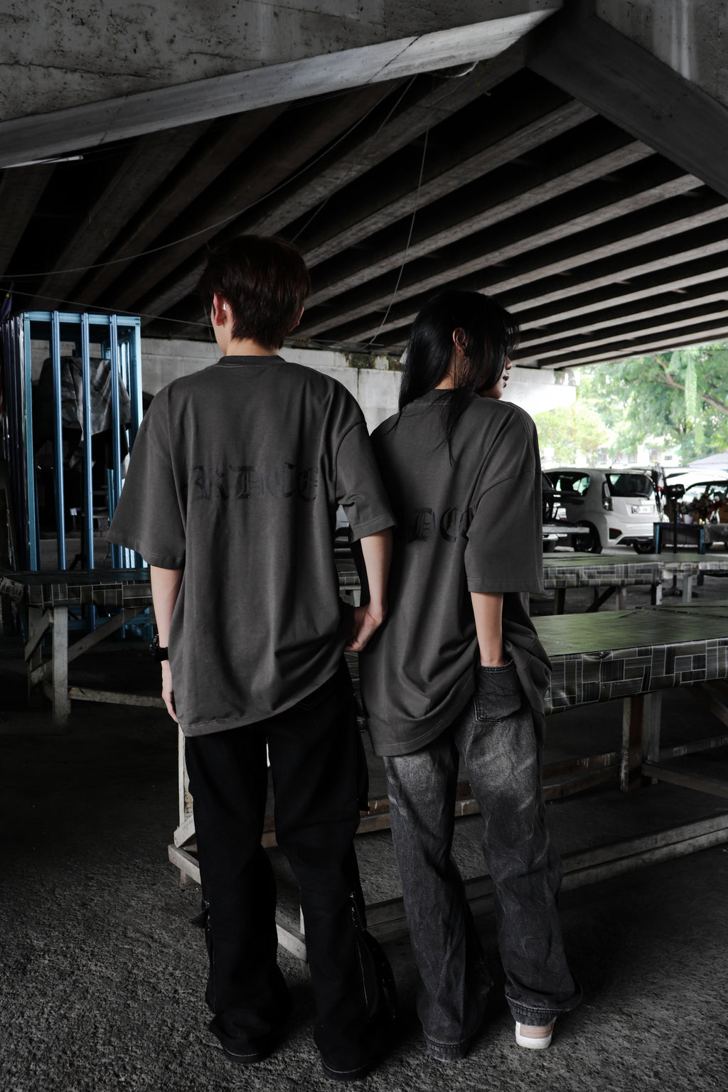 Stoned Hearts Tee Grey